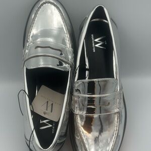 Worthington Silver Ellen Loafers Size 8.5